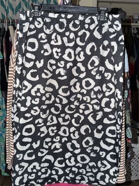 Nuggles Black and White Leopard Print Skirt